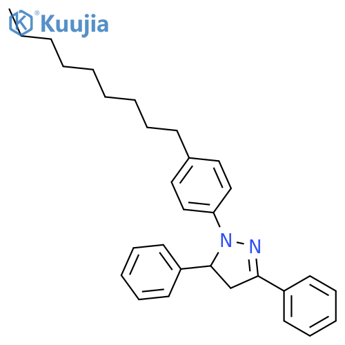 1H-PYRAZOLE, 4,5-DIHYDRO-1-(4-NONYLPHENYL)-3,5-DIPHENYL- structure