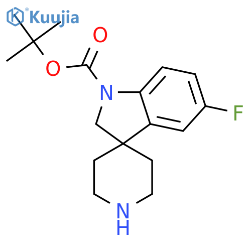 tert-butyl 5-fluorospiro[2H-indole-3,4'-piperidine]-1-carboxylate structure