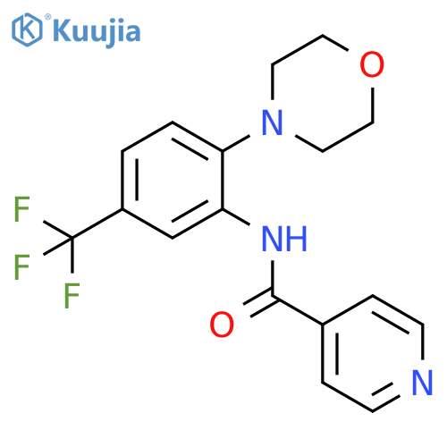 4-Pyridinecarboxamide, N-[2-(4-morpholinyl)-5-(trifluoromethyl)phenyl]- structure