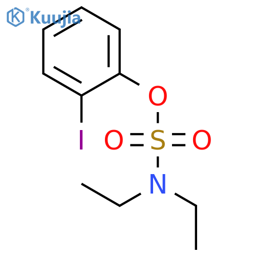 Sulfamic acid, diethyl-, 2-iodophenyl ester structure