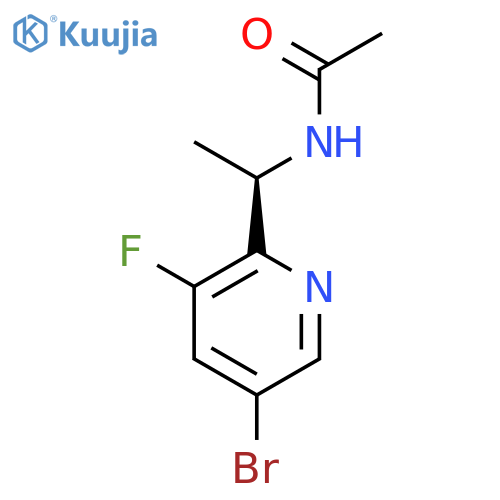 Acetamide, N-[(1R)-1-(5-bromo-3-fluoro-2-pyridinyl)ethyl]- structure