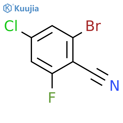 2-bromo-4-chloro-6-fluoroBenzonitrile structure