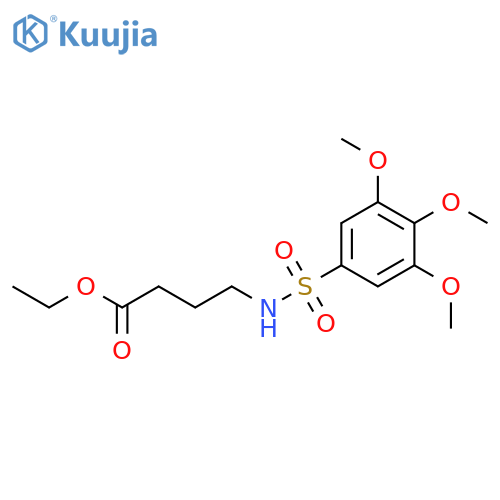 Butanoic acid, 4-[[(3,4,5-trimethoxyphenyl)sulfonyl]amino]-, ethyl ester structure