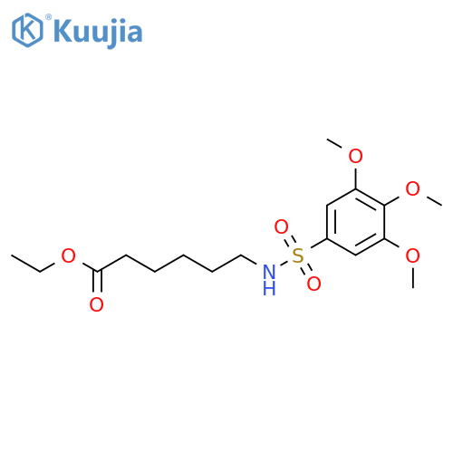HEXANOIC ACID, 6-[[(3,4,5-TRIMETHOXYPHENYL)SULFONYL]AMINO]-, ETHYL ESTER structure