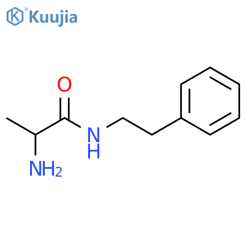 2-amino-N-(2-phenylethyl)propanamide structure