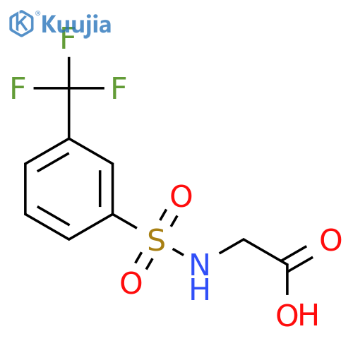 2-3-(trifluoromethyl)benzenesulfonamidoacetic acid structure