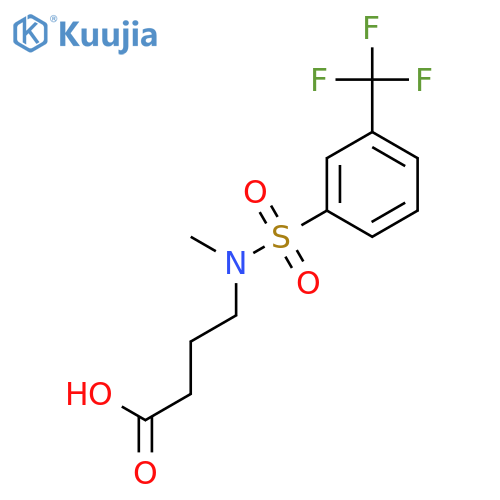 BUTANOIC ACID, 4-[METHYL[[3-(TRIFLUOROMETHYL)PHENYL]SULFONYL]AMINO]- structure