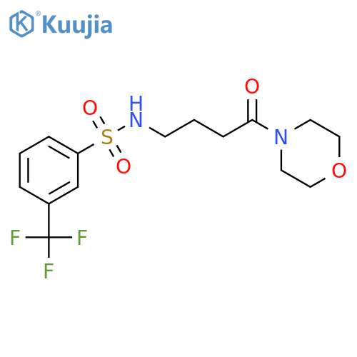 Morpholine, 4-[1-oxo-4-[[[3-(trifluoromethyl)phenyl]sulfonyl]amino]butyl]- structure