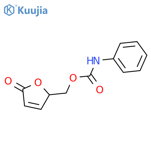 2(5H)-Furanone, 5-[[[(phenylamino)carbonyl]oxy]methyl]- structure