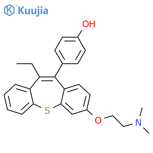 Phenol,4-[7-[2-(dimethylamino)ethoxy]-11-ethyldibenzo[b,f]thiepin-10-yl]- structure