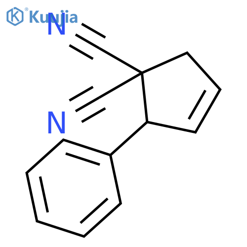 3-CYCLOPENTENE-1,1-DICARBONITRILE, 2-PHENYL- structure