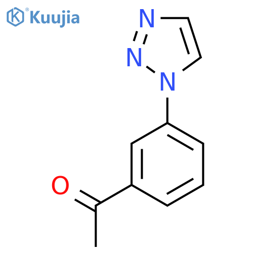 1-3-(1H-1,2,3-triazol-1-yl)phenylethan-1-one structure