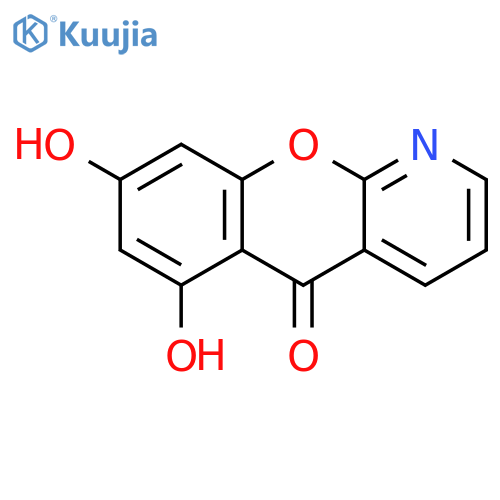 6,8-Dihydroxy-5H-[1]benzopyrano[2,3-b]pyridin-5-one structure