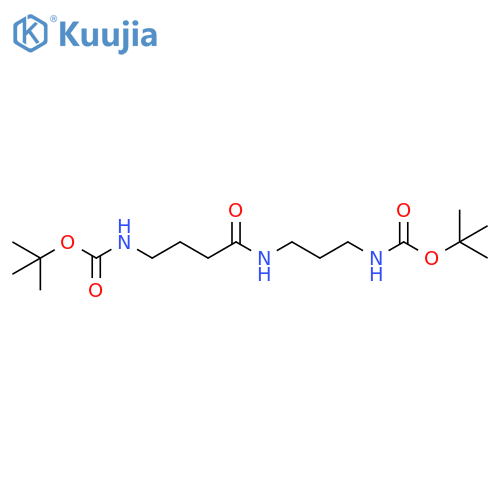 13-Oxa-2,6,11-triazapentadecanoic acid, 14,14-dimethyl-7,12-dioxo-, 1,1-dimethylethyl ester structure