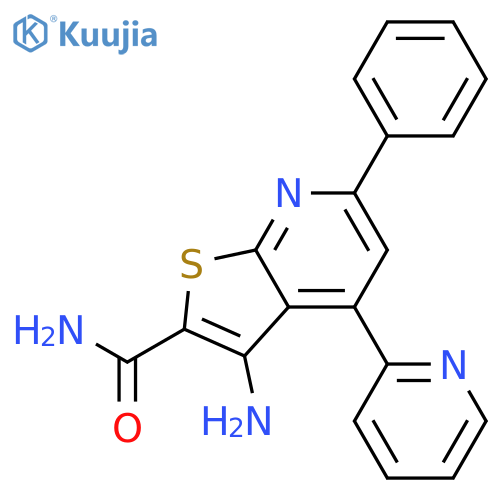 Thieno[2,3-b]pyridine-2-carboxamide, 3-amino-6-phenyl-4-(2-pyridinyl)- structure