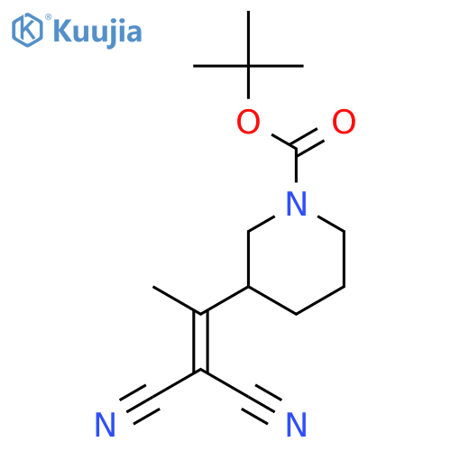 1-Piperidinecarboxylic acid, 3-(2,2-dicyano-1-methylethenyl)-,1,1-dimethylethyl ester structure