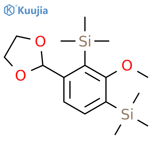Silane, [4-(1,3-dioxolan-2-yl)-2-methoxy-1,3-phenylene]bis[trimethyl- structure