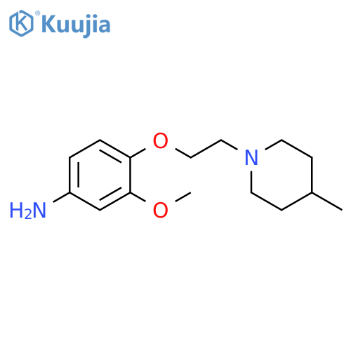 Benzenamine, 3-methoxy-4-[2-(4-methyl-1-piperidinyl)ethoxy]- structure