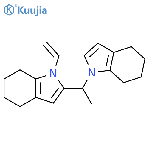 1H-Indole, 1-ethenyl-4,5,6,7-tetrahydro-2-[1-(4,5,6,7-tetrahydro-1H-indol-1-yl)ethyl]- structure