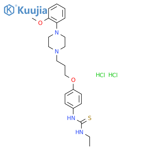 1-ethyl-3-(4-{3-[4-(2-methoxyphenyl)piperazin-1-yl]propoxy}phenyl)thiourea dihydrochloride structure