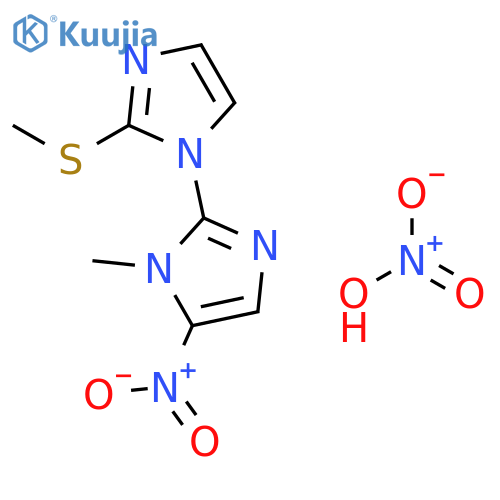 1,2'-Bi-1H-imidazole, 1'-methyl-2-(methylthio)-5'-nitro-, mononitrate structure