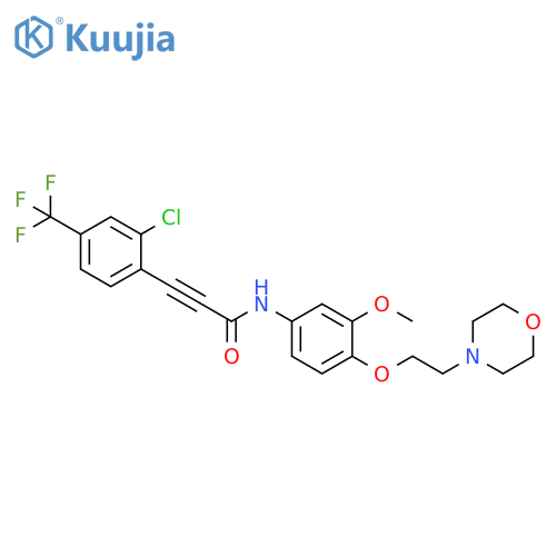 2-Propynamide,3-[2-chloro-4-(trifluoromethyl)phenyl]-N-[3-methoxy-4-[2-(4-morpholinyl)ethoxy]phenyl]- structure