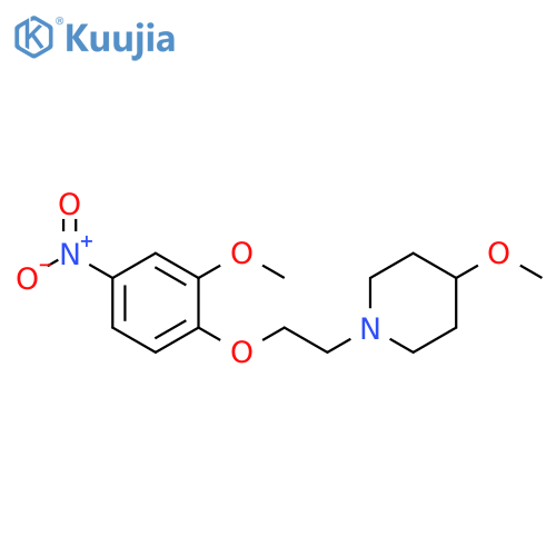 Piperidine, 4-methoxy-1-[2-(2-methoxy-4-nitrophenoxy)ethyl]- structure