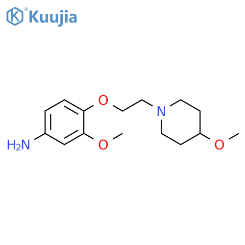 Benzenamine, 3-methoxy-4-[2-(4-methoxy-1-piperidinyl)ethoxy]- structure