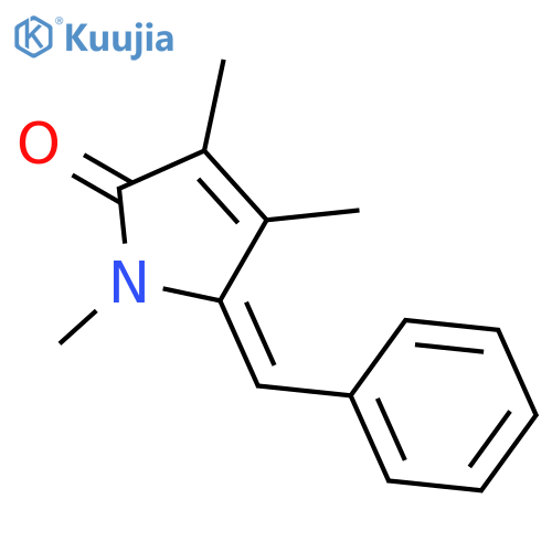 2H-PYRROL-2-ONE, 1,5-DIHYDRO-1,3,4-TRIMETHYL-5-(PHENYLMETHYLENE)-, (E)- structure