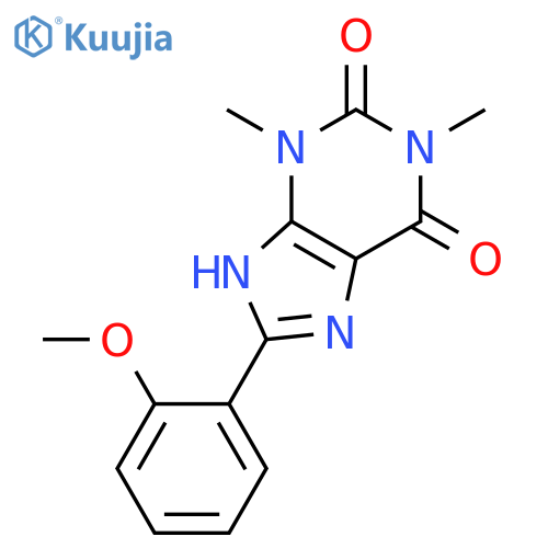 1H-Purine-2,6-dione, 3,7-dihydro-8-(2-methoxyphenyl)-1,3-dimethyl- structure