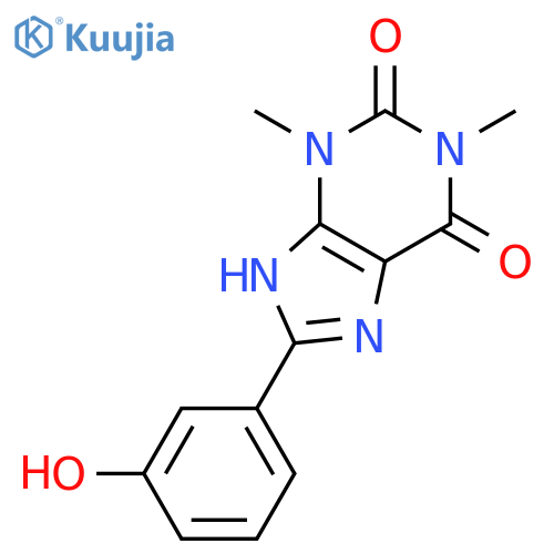 1H-PURINE-2,6-DIONE, 3,7-DIHYDRO-8-(3-HYDROXYPHENYL)-1,3-DIMETHYL- structure
