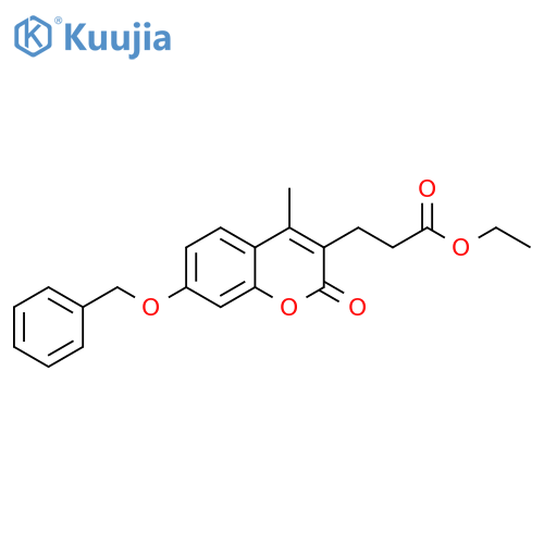 ethyl 3-(7-(benzyloxy)-4-methyl-2-oxo-2H-chromen-3-yl)propanoate structure