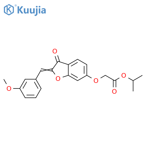 propan-2-yl 2-{(2Z)-2-(3-methoxyphenyl)methylidene-3-oxo-2,3-dihydro-1-benzofuran-6-yloxy}acetate structure