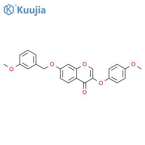 3-(4-methoxyphenoxy)-7-(3-methoxyphenyl)methoxy-4H-chromen-4-one structure