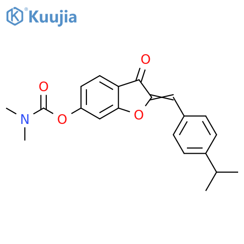 (Z)-2-(4-isopropylbenzylidene)-3-oxo-2,3-dihydrobenzofuran-6-yl dimethylcarbamate structure