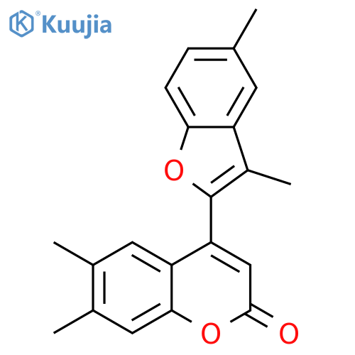 4-(3,5-dimethyl-1-benzofuran-2-yl)-6,7-dimethyl-2H-chromen-2-one structure