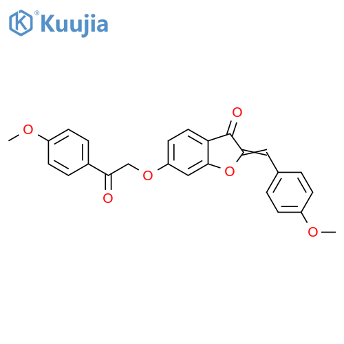 (2Z)-6-2-(4-methoxyphenyl)-2-oxoethoxy-2-(4-methoxyphenyl)methylidene-2,3-dihydro-1-benzofuran-3-one structure