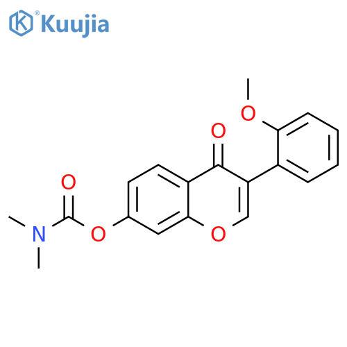 3-(2-methoxyphenyl)-4-oxo-4H-chromen-7-yl N,N-dimethylcarbamate structure