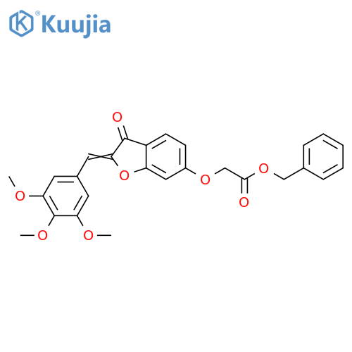 benzyl 2-{(2Z)-3-oxo-2-(3,4,5-trimethoxyphenyl)methylidene-2,3-dihydro-1-benzofuran-6-yloxy}acetate structure