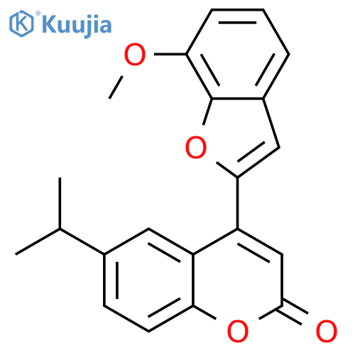 4-(7-methoxy-1-benzofuran-2-yl)-6-(propan-2-yl)-2H-chromen-2-one structure