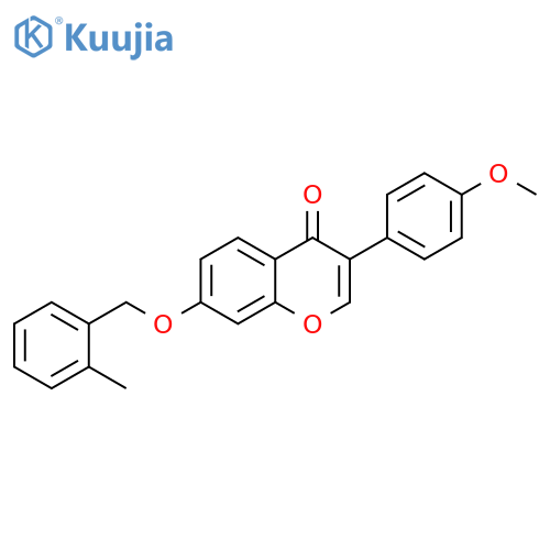3-(4-methoxyphenyl)-7-(2-methylphenyl)methoxy-4H-chromen-4-one structure