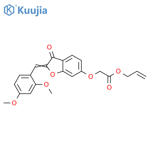 prop-2-en-1-yl 2-{(2Z)-2-(2,4-dimethoxyphenyl)methylidene-3-oxo-2,3-dihydro-1-benzofuran-6-yloxy}acetate structure