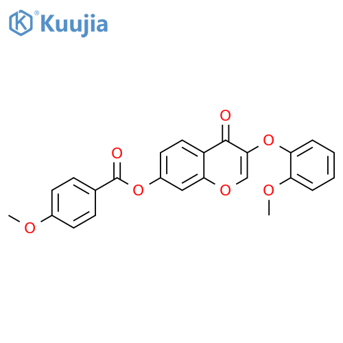 3-(2-methoxyphenoxy)-4-oxo-4H-chromen-7-yl 4-methoxybenzoate structure