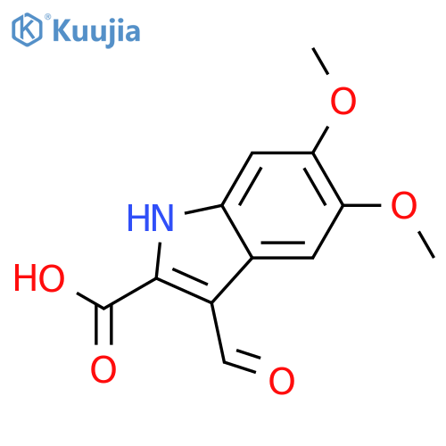 3-Formyl-5,6-dimethoxy-1H-indole-2-carboxylic acid structure