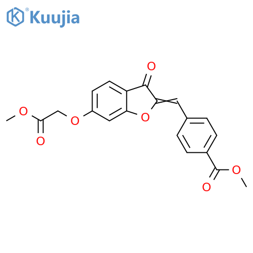 (Z)-methyl 4-((6-(2-methoxy-2-oxoethoxy)-3-oxobenzofuran-2(3H)-ylidene)methyl)benzoate structure