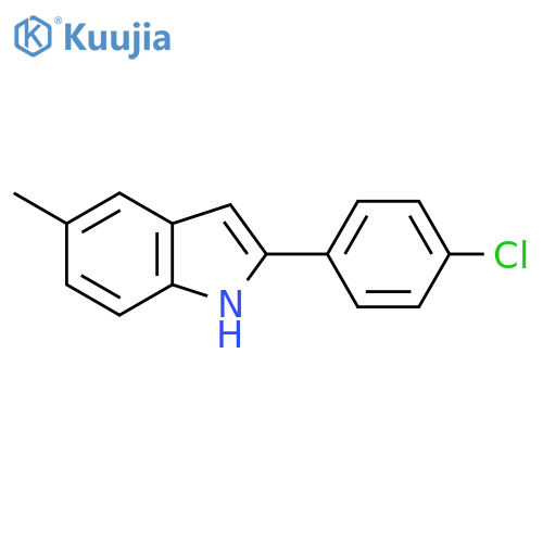 1H-Indole, 2-(4-chlorophenyl)-5-methyl- structure