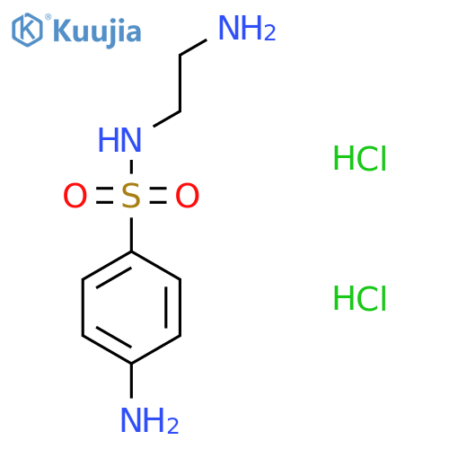 4-amino-N-(2-aminoethyl)benzene-1-sulfonamide dihydrochloride structure