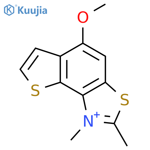 Thieno[2,3-e]benzothiazolium, 5-methoxy-1,2-dimethyl- structure