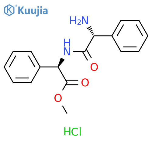 Methyl 2-((R)-2-amino-2-phenylacetamido)-2-phenylacetate hydrochloride structure