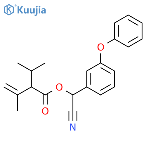 cyano(3-phenoxyphenyl)methyl 3-methyl-2-(propan-2-yl)but-3-enoate structure